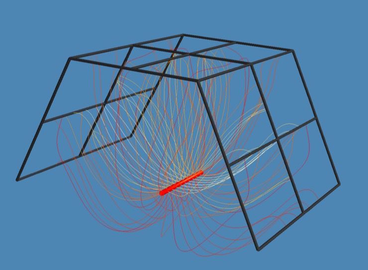 A complex model of the flow of electricity to the reef.