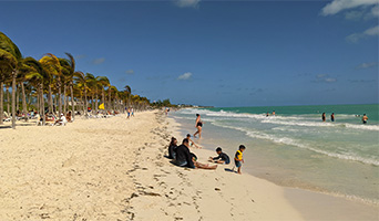 Social Scene at Beach