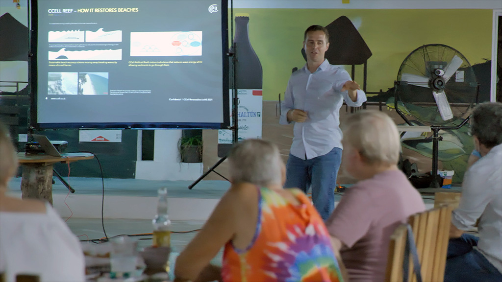 Will Bateman giving presenting